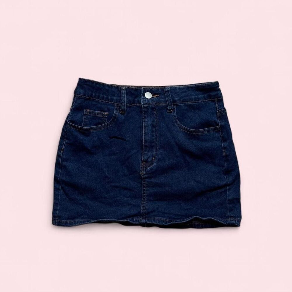 Unbranded Women's Navy and Blue Skirt